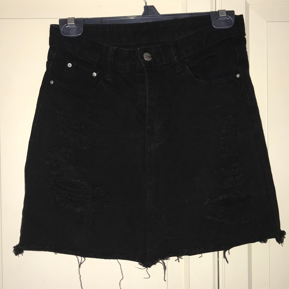 Black ripped jean shirt